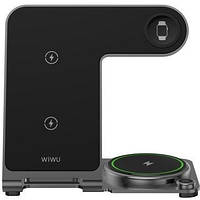 Бездротовий зарядний пристрій WIWU Wireless Charger Power Air 3 in 1 Wi-W005 15W Black