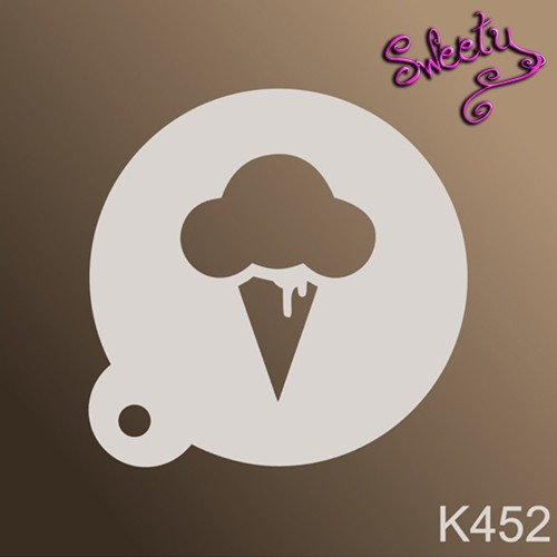 Трафарет для аквагриму багаторазові Мороженка, Stencils by Sweety, фото 1