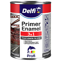 Грунт-емаль по іржі 3 в 1 Primer Enamel, 2,8 кг Графіт матова, ТМ Delfi