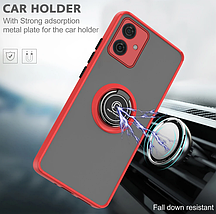 TPU чохол накладка Matte Ring Magnit для Motorola G54 жовтий, фото 5