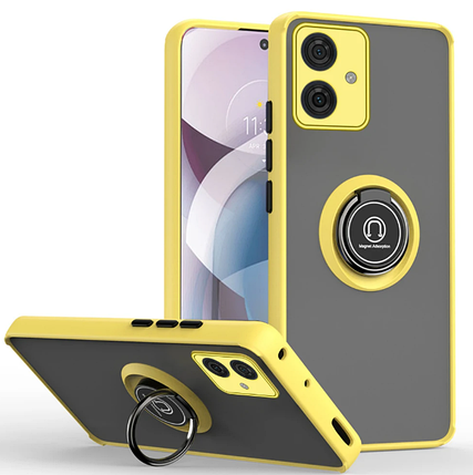 TPU чохол накладка Matte Ring Magnit для Motorola G54 жовтий, фото 1