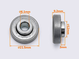 Підшипник для колеса 21.5*6.1*3.0 мм (ART-10)