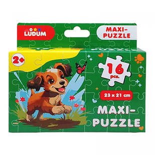 Пазл дитячий максі "Песик 1" Ludum ME5032-06, 16 великих елементів, Time Toys