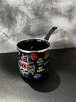 Эмалированная турка Interos 4060 Coffee черная 0,6л OT_00-00005283