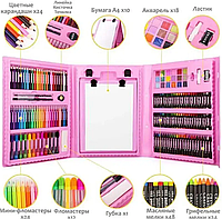 Детский художественный набор для рисования для девочки в чемодане Набор для творчества 208 предметов PMX