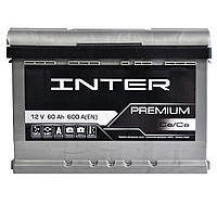 Автомобільний акумулятор INTER Premium 60Ah 600A L+ (L2B)