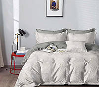 Евро постель сатин хлопок 200х220 Плотное постельное белье (22110) Двухцветное постельное с печатным рисунком