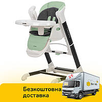 Детский стульчик для кормления CARRELLO Cascata CRL-10303/1 Tropical Green Зеленый | Стульчик-качеля, шезлонг