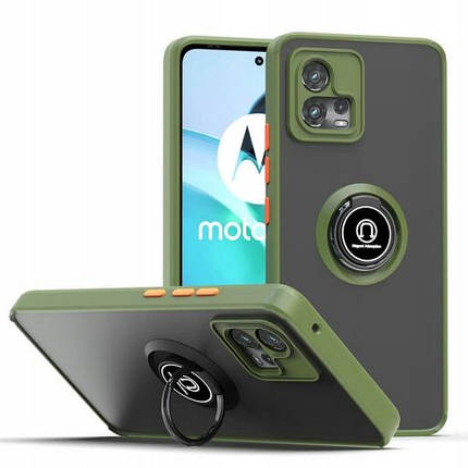 TPU чохол накладка Matte Ring Magnit для Motorola G72 світло-зелений, фото 1