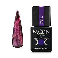 Moon Full 9D Cat Eye CE №01 - гель-лак кошачий глаз, малиново-розовый, полупрозрачный, 8 мл