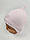Дитячі польські демісезонні в'язані шапки на трикотажній підкладці оптом для дівчат, р.36-38, Grans, фото 3