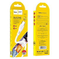 Кабель Type-C 3А силіконовий Білий Х61, 26319 Hoco