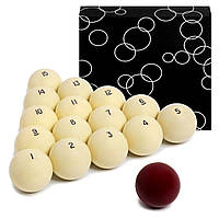 Кулі для більярда Діаметр 68 ММ у комплекті 16 куль білі9 (Шари більядні)