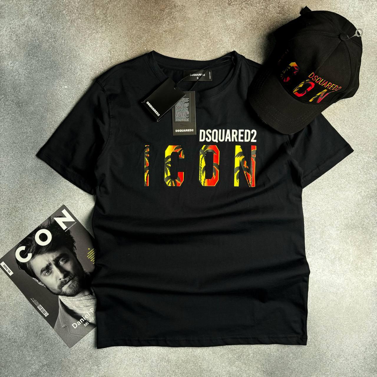 Чоловіча футболка DSQUARED2 ICON D11779 чорна