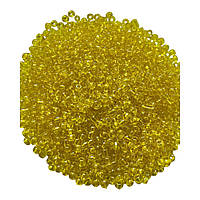 Бісер дрібний 12/0 Жовтий прозорий 25 грам ( №10 )