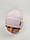 Дитячі польські демісезонні в'язані шапки на трикотажній підкладці оптом для дівчат, р.38-40, Grans, фото 2