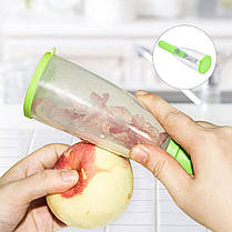 Ніж для чищення овочів із контейнером для шкірок 26x6,5 см, фото 2