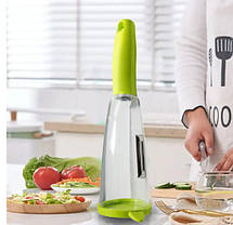 Ніж для чищення овочів із контейнером для шкірок 26x6,5 см, фото 5