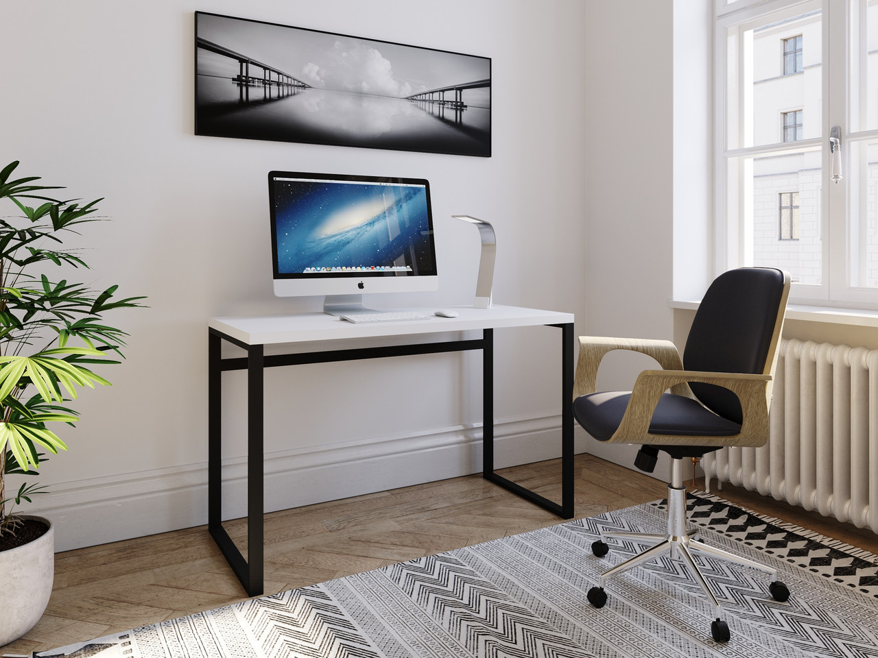 Письмовий стіл лофт з ЛДСП стільницею Робочий стіл для ноутбука шириною 120 см Комп’ютерні столи loft, фото 1