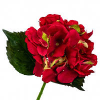 Цветок искусственный "Гортензия", красный, 36 см.