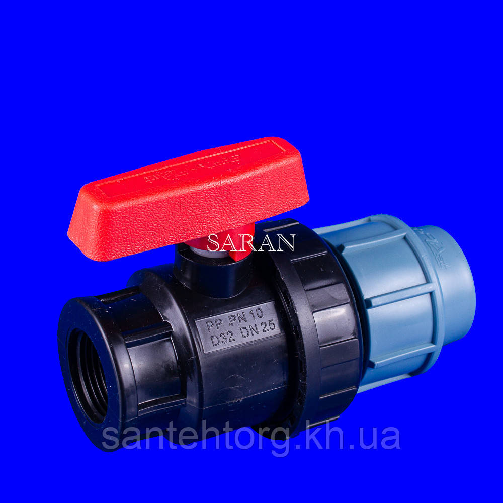Кран кульовий для ПНД труб "3/4 х 25" ЗВ., фото 1