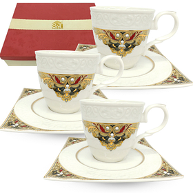 Набір чайний 12 предметів Амелі (чашка-220мл, блюдце-14см) 2325-2