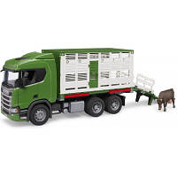 Спецтехника Bruder Автомобиль Scania Super 560R для перевозки животных 1:16 с коровой (03548) - Вища Якість та