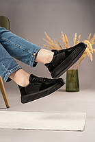 Кросівки жіночі чорні з натуральної шкіри, фото 3
