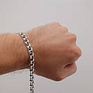 Срібний браслет Бісмарк 19 см для чоловіка, фото 9