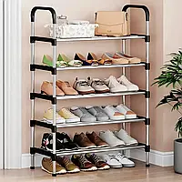 Полка для обуви на 6 ярусов 123х57х29 см, New Shoe Rack / Стеллаж для обуви / Напольная стойка для обуви