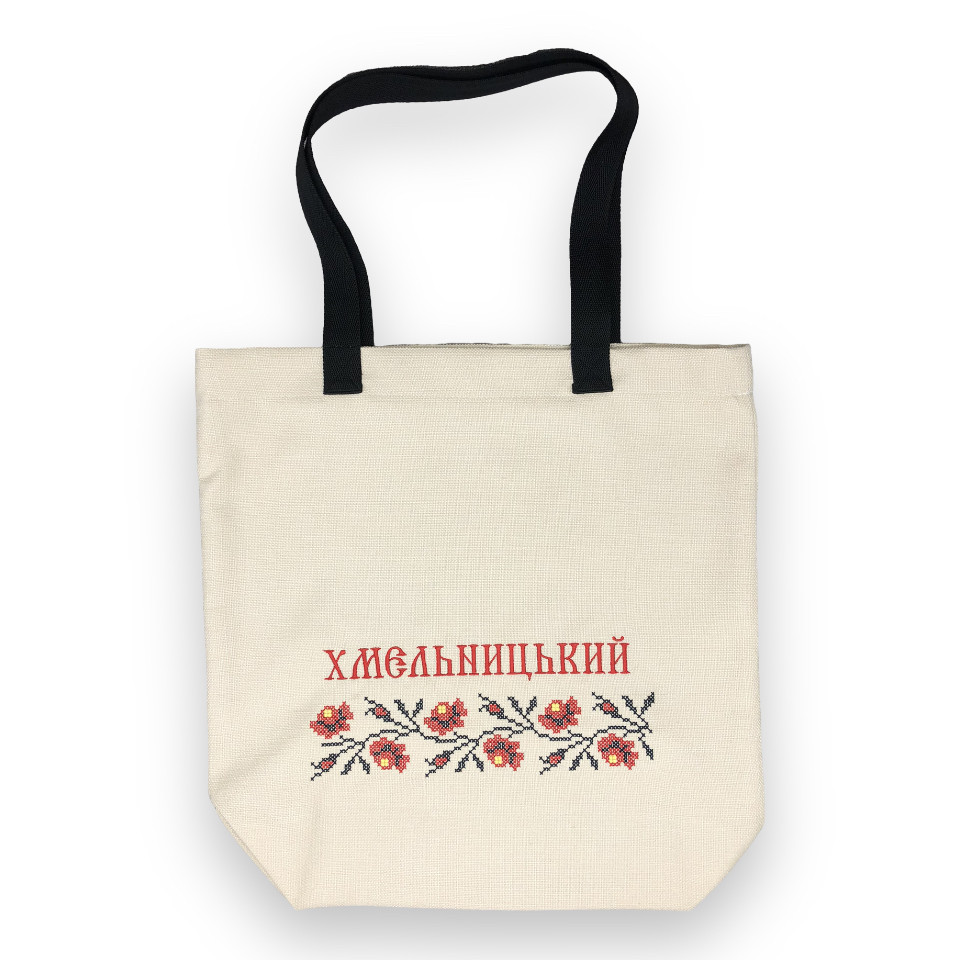 Сумочка сувенірна "Хмельницький" з орнаментом Троянди, фото 1