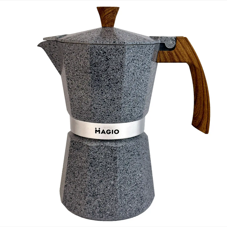 Гейзерна кавоварка MAGIO MG-1011 Сіра 6 порцій 300 мл