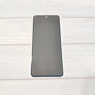 Захисне скло Антишпигун для Xiaomi Redmi 12 Full Glue Чорне
