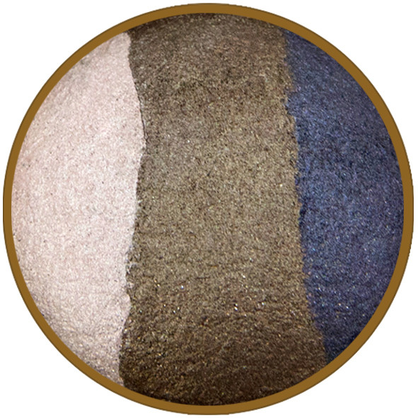 Тіні для повік LDM запечені 3-х кольорові, Кольори Білий, Темно Коричневий, Темно Синій, Тон 01, Макіяж Очей, фото 1