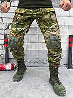 Военные водоотталкивающие штаны мультикам с наколенниками, Тактические штаны на флисе мультикам Турция