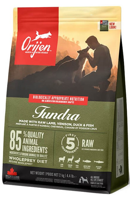 Orijen Tundra Dog 2 kg корм для собак зі свіжим м'ясом ягня, олениною, качкою та рибою