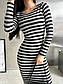Ангорова сукня міді облягаюча в смужку (р. 42-46) 9PL5533, фото 5