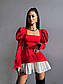 Коротка сукня з об'ємними рукавами і короткою спідницею з воланом (р. S, M) 66PL5537Е, фото 2