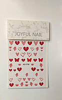 Наклейки для дизайна ногтей, сердце.