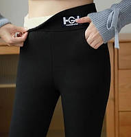 Жіночі теплі легінси HG (Розмір: XL, Талія: 66 см, Стегна: 82cm, Довжина штанів: 95см), фото 6