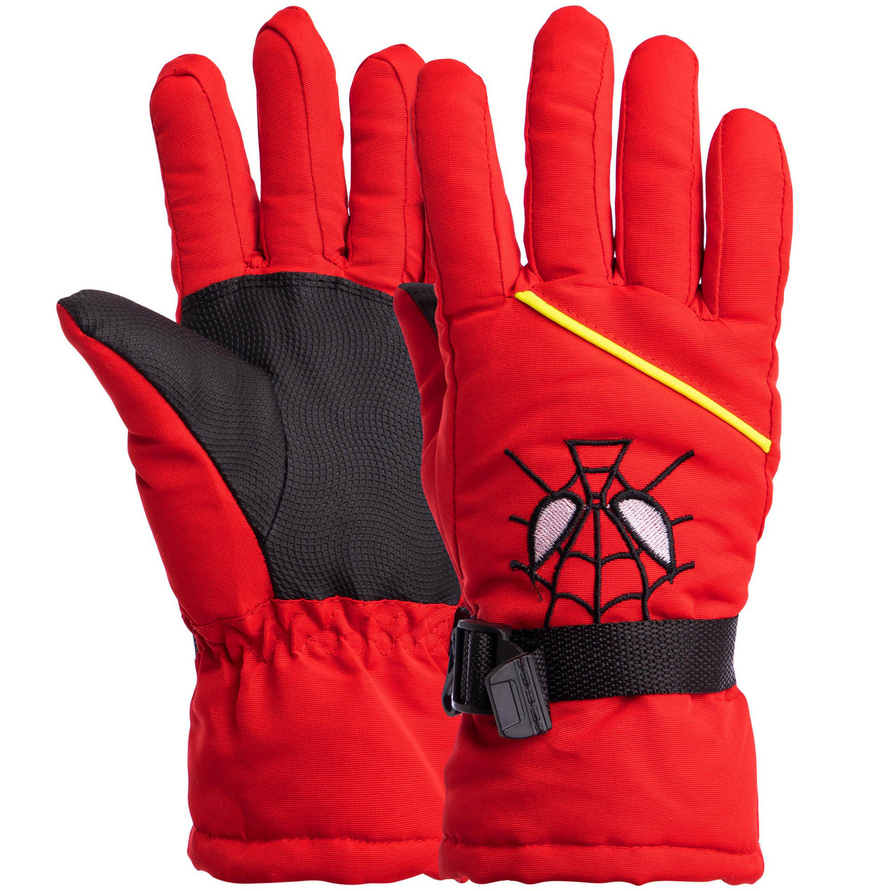 Рукавиці гірськолижні теплі дитячі Zelart Spiderman C-6572 р-р L-XL Red (MR08705)
