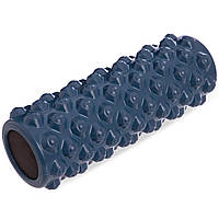 Роллер для занятий йогой и пилатесом Grid Bubble Roller FI-5714 d-14см, l-36см Синий (AN0573)