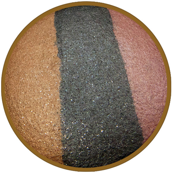 Тіні для Повік LDM Запечені Триколірні, Колір Коричневий, Чорний, Какао, Тон 02 Декоративна Косметика, фото 1