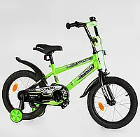 Детский 2-х колесный велосипед со вспомогательными колесами 16'' CORSO «STRIKER»