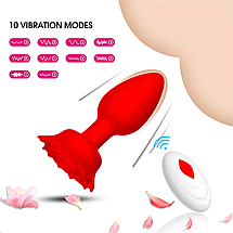 Анальна пробка Rose 2 Vibrating Plug з вібрацією на дистанційному пульті 3,3 см анальний вібратор (10 швидкостей), фото 3