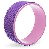 Колесо-кольцо для йоги массажное FI-1749 Fit Wheel Yoga EVA, PP, р-р 33х14см Розовый-фиолетовый (AN0735)