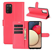 Чехол-Книжка с карманами для карт на Samsung Galaxy A02s цвет Красный