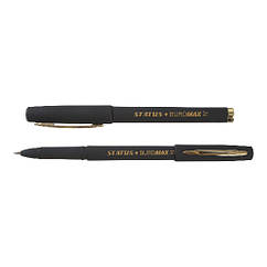 Ручка гелева Buromax Rouber Touch Чорна 0.1 мм (BM.8337-02)