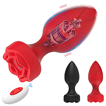 Анальна пробка Rose 3 Vibrating Plug з вібрацією на дистанційному пульті 4 см анальний вібратор (10 швидкостей), фото 3