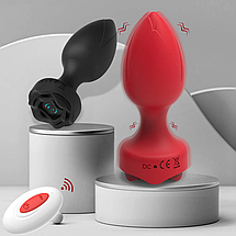 Анальна пробка Rose 3 Vibrating Plug з вібрацією на дистанційному пульті 4 см анальний вібратор (10 швидкостей), фото 2